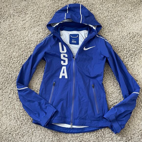 NIKE Team USA Olympic HyperShield Lightweight Full Zip Running Jacket s XXS - Picture 4 of 16